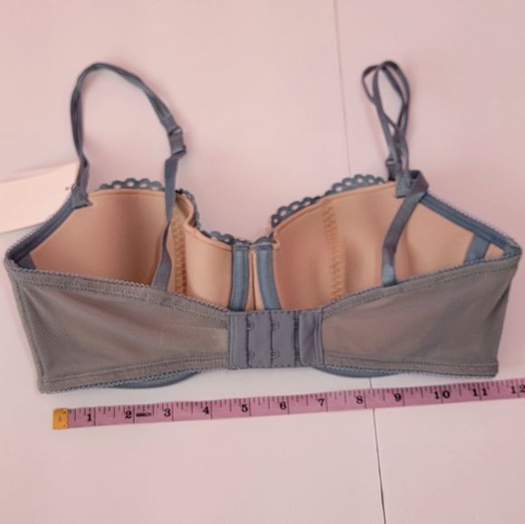 b. tempt'd by Wacoal Lace Teal Blue Bra/ 32DD. - Picture 4 of 9